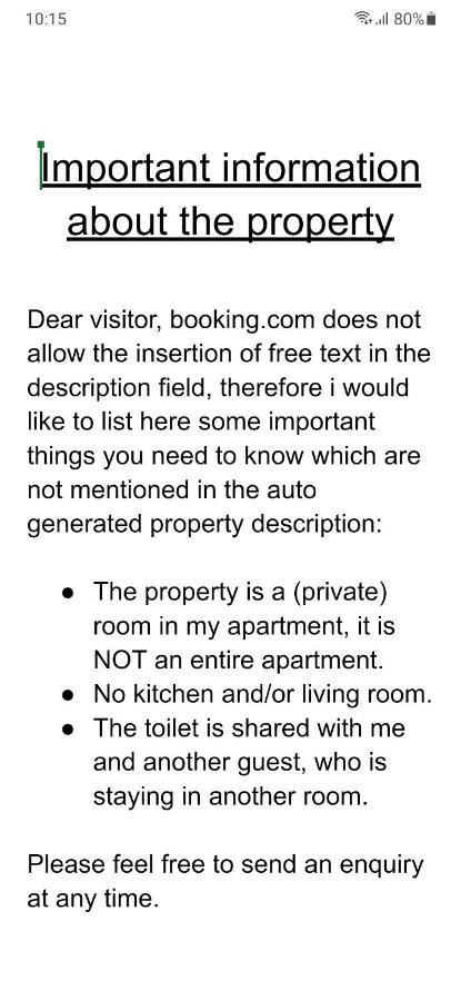 Nicole, Not For Parties, Not A Hotel, Room With Shared Bathroom, No Kitchen Amsterdam Eksteriør billede